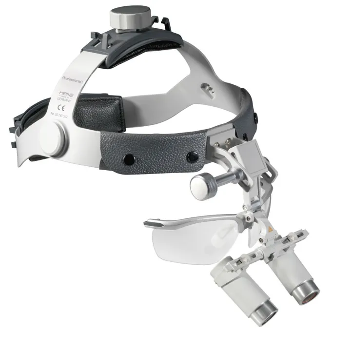 HEINE HRP 4x Binokularlupen Set B auf Kopfband mit S-GUARD, 340 mm