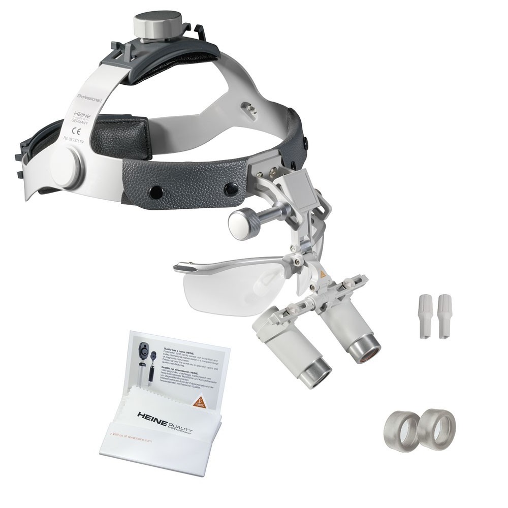 HEINE HRP 6x Binokularlupen Set B auf Kopfband mit S-GUARD, 340 mm