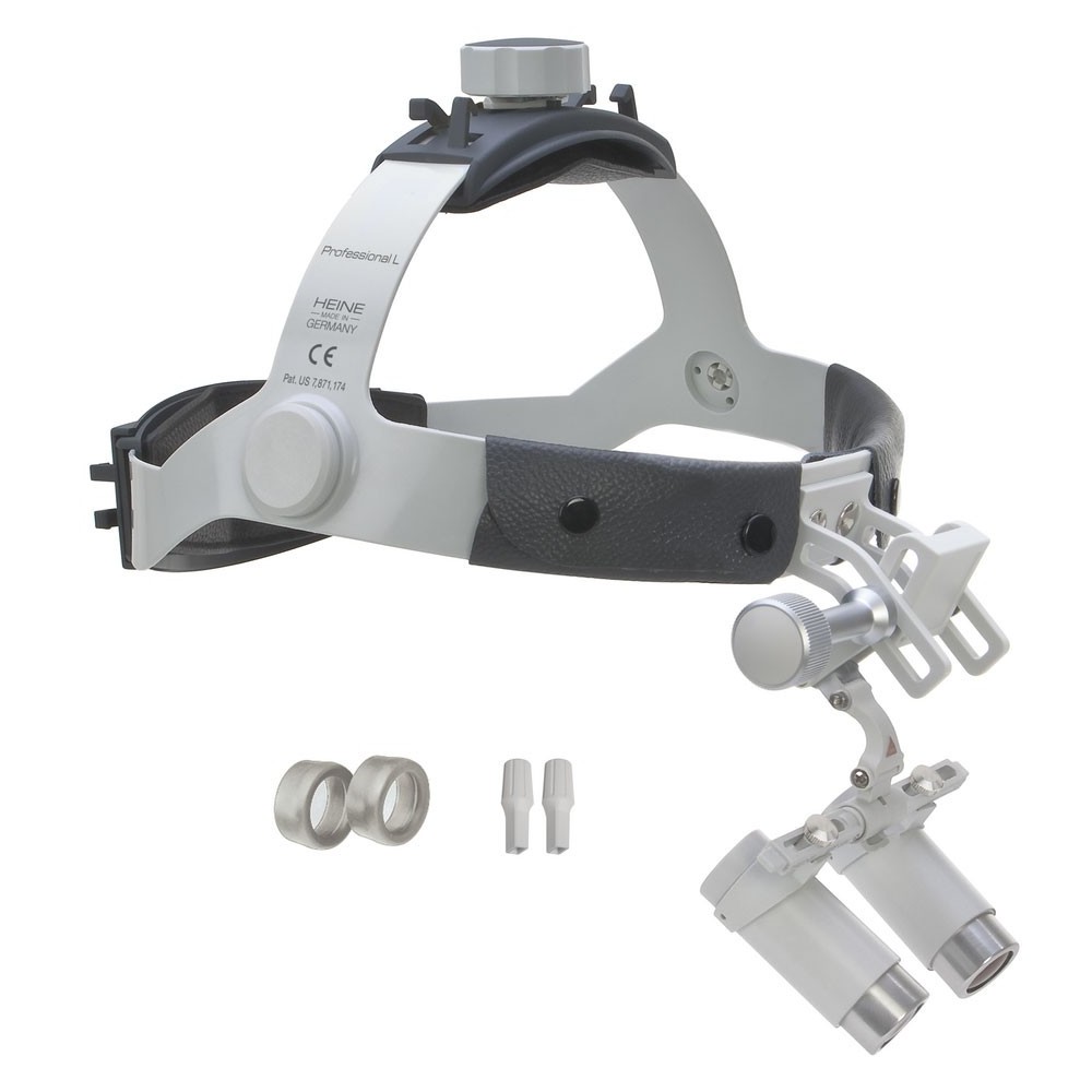 HEINE HRP 4x Binokularlupen Set C auf Kopfband, 340 mm