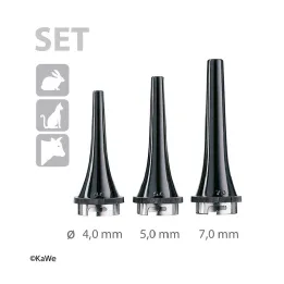 KaWe Dauer-Ohrtrichter VET Ø 40/50/70 mm schwarz 3 St.