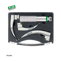 KaWe F.O. Laryngoscop SET Erwachsene 1 Griff 3 Spatel