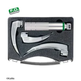 KaWe F.O. Laryngoskop SET Erwachsene 1 Griff 3 Spatel