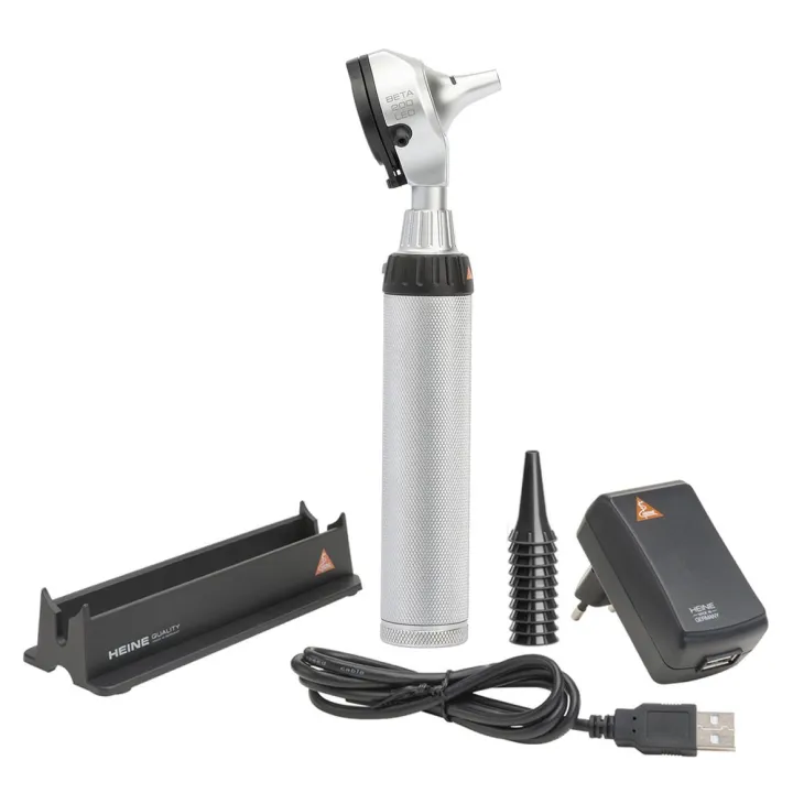 HEINE BETA 200 LED Otoskop Set mit Ladegriff USB