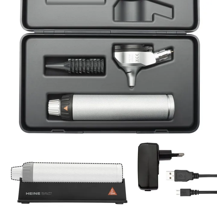 HEINE BETA 200 LED Otoskop Set mit Ladegriff USB