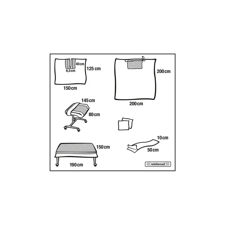 HARTMANN Foliodrape Protect Plus HNO-/MKG-Set II ung à 8 Sets
