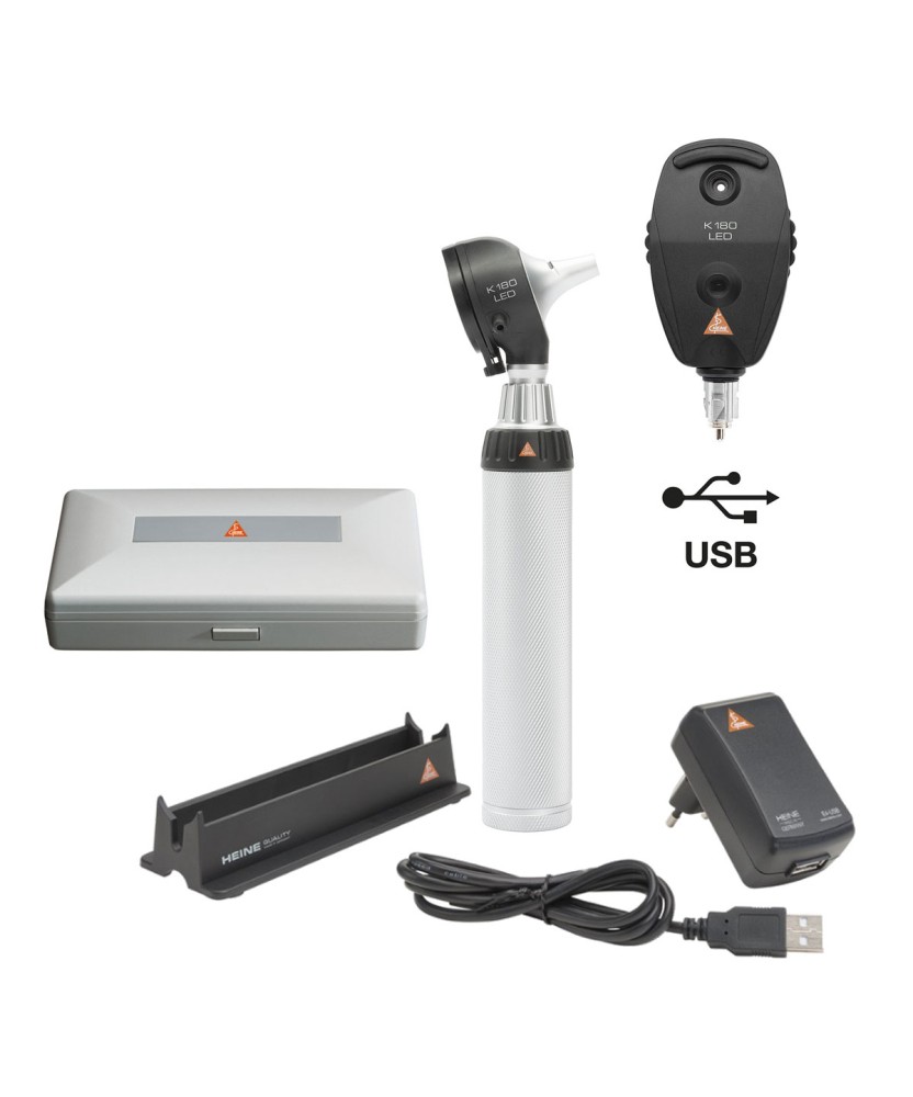 Diagnostik Set HEINE K180 LED mit USB Ladegriff Diagnostik Set HEINE K180 LED mit USB Ladegriff