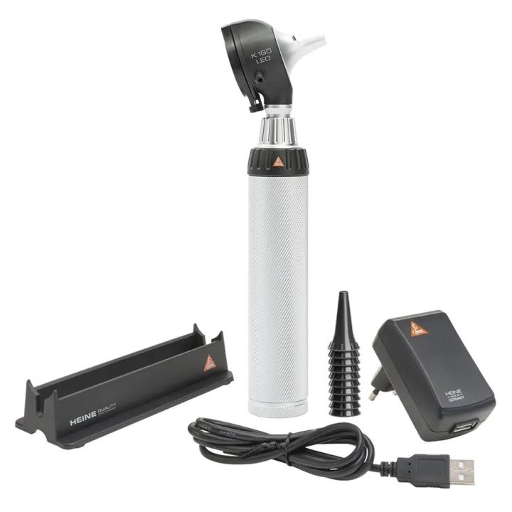 HEINE K180 LED Otoskop Set mit Ladegriff USB