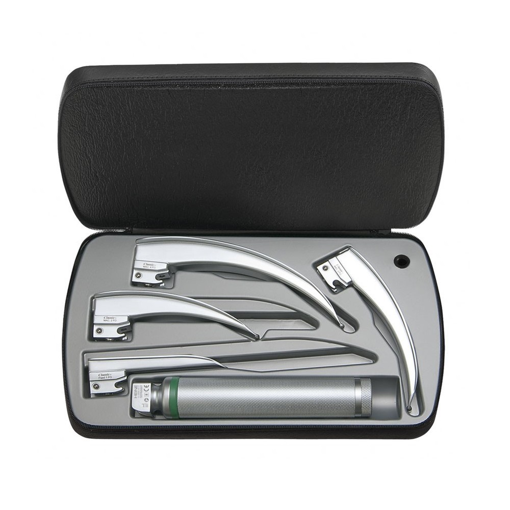 HEINE Classic+ F.O. LED Laryngoskop Set 4 Batteriegriff