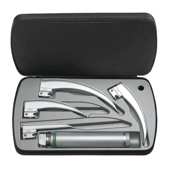 HEINE Classic+ F.O. LED Laryngoskop Set 4 Batteriegriff